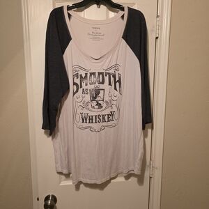 Torrid White and Gray Graphic Tee